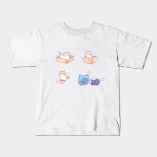 Cat and boxes! Kids T-Shirt